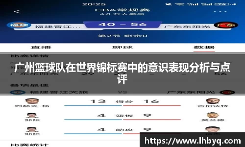广州篮球队在世界锦标赛中的意识表现分析与点评